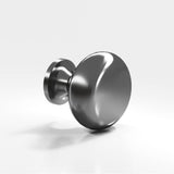 Colonial Bronze - 1.25'' diameter Round Cabinet Knob, Back-to-Back Shower Door Knob Kit hand finished in Graphite - Graphite
