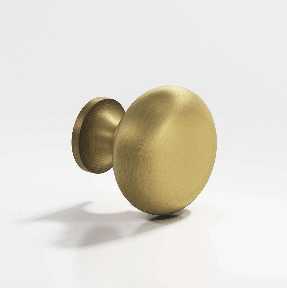 Colonial Bronze - 1.125'' diameter Round Cabinet Knob, Back-to-Back Shower Door Knob Kit hand finished in Matte Antique Satin Brass - Matte Antique Satin Brass