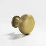 Colonial Bronze - 1.125'' diameter Round Cabinet Knob, Back-to-Back Shower Door Knob Kit hand finished in Matte Antique Satin Brass - Matte Antique Satin Brass