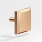 Colonial Bronze - 1.5'' Square, beveled Cabinet Knob with straight post hand finished in Satin Bronze - Satin Bronze