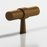 Colonial Bronze - 2'' overall, 0.46875'' diameter Round, collared T Cabinet Knob with tapered post hand finished in Matte Light Statuary Bronze and Matte Light Statuary Bronze - Matte Light Statuary Bronze,Matte Light Statuary Bronze