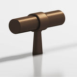 Colonial Bronze - 2'' overall, 0.46875'' diameter Round, collared T Cabinet Knob with tapered post hand finished in Matte Oil Rubbed Bronze and Matte Oil Rubbed Bronze - Matte Oil Rubbed Bronze,Matte Oil Rubbed Bronze
