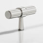 Colonial Bronze - 2'' overall, 0.46875'' diameter Round, collared T Cabinet Knob with tapered post hand finished in Polished Nickel and Polished Nickel - Polished Nickel,Polished Nickel