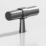 Colonial Bronze - 2'' overall, 0.46875'' diameter Round, collared T Cabinet Knob with tapered post hand finished in Graphite and Graphite - Graphite,Graphite