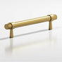 Colonial Bronze - 8'' center-to-center, 9.5'' overall, 0.46875'' diameter Round, collared Cabinet Pull, Door Pull with tapered posts hand finished in Polished Nickel and Unlacquered Polished Brass - Polished Nickel,Unlacquered Polished Brass
