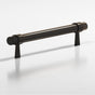 Colonial Bronze - 3'' center-to-center, 4.5'' overall, 0.46875'' diameter Round, collared Cabinet Pull with tapered posts hand finished in Dark Statuary Bronze and Dark Statuary Bronze - Dark Statuary Bronze,Dark Statuary Bronze