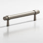 Colonial Bronze - 8'' center-to-center, 9.5'' overall, 0.46875'' diameter Round, collared Cabinet Pull, Door Pull with tapered posts hand finished in Matte Pewter and Matte Pewter - Matte Pewter,Matte Pewter
