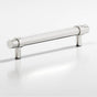 Colonial Bronze - 8'' center-to-center, 9.5'' overall, 0.625'' diameter Round, collared Cabinet Pull, Appliance Pull, Door Pull with straight posts hand finished in Polished Nickel and Polished Nickel - Polished Nickel,Polished Nickel