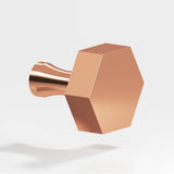 Colonial Bronze - 1'' Hexagonal Cabinet Knob with flared post hand finished in Polished Copper - Polished Copper
