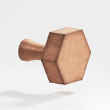 Colonial Bronze - 1.25'' Hexagonal Cabinet Knob with flared post hand finished in Distressed Antique Copper - Distressed Antique Copper