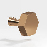 Colonial Bronze - 1.25'' Hexagonal Cabinet Knob with flared post hand finished in Polished Bronze - Polished Bronze