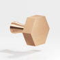 Colonial Bronze - 1.25'' Hexagonal Cabinet Knob with flared post hand finished in Satin Bronze - Satin Bronze
