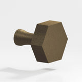 Colonial Bronze - 1'' Hexagonal Cabinet Knob with flared post hand finished in Distressed Oil Rubbed Bronze - Distressed Oil Rubbed Bronze