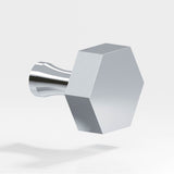 Colonial Bronze - 1.25'' Hexagonal Cabinet Knob with flared post hand finished in Polished Chrome - Polished Chrome