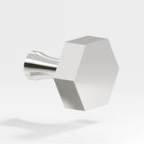 Colonial Bronze - 1.25'' Hexagonal Cabinet Knob with flared post hand finished in Polished Nickel - Polished Nickel