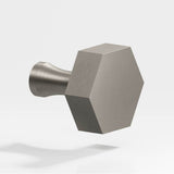 Colonial Bronze - 1.25'' Hexagonal Cabinet Knob with flared post hand finished in Matte Pewter - Matte Pewter