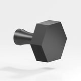 Colonial Bronze - 1'' Hexagonal Cabinet Knob with flared post hand finished in Matte Graphite - Matte Graphite
