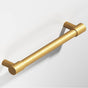 Colonial Bronze - 6'' center-to-center, 7'' overall, 0.625'' diameter Round Appliance Pull, Door Pull, Shower Door Pull with turned-down bar and straight posts hand finished in Weathered Brass and Weathered Brass - Weathered Brass,Weathered Brass