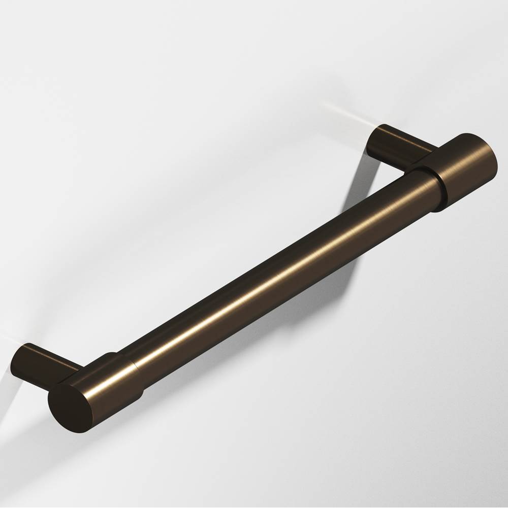 Colonial Bronze - 12'' center-to-center, 13'' overall, 0.625'' diameter Round Appliance Pull, Door Pull, Shower Door Pull with turned-down bar and straight posts hand finished in Oil Rubbed Bronze and Oil Rubbed Bronze - Oil Rubbed Bronze,Oil Rubbed Bronze