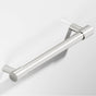 Colonial Bronze - 8'' center-to-center, 9'' overall, 0.625'' diameter Round Appliance Pull, Door Pull, Shower Door Pull with turned-down bar and straight posts hand finished in Polished Nickel and Polished Nickel - Polished Nickel,Polished Nickel