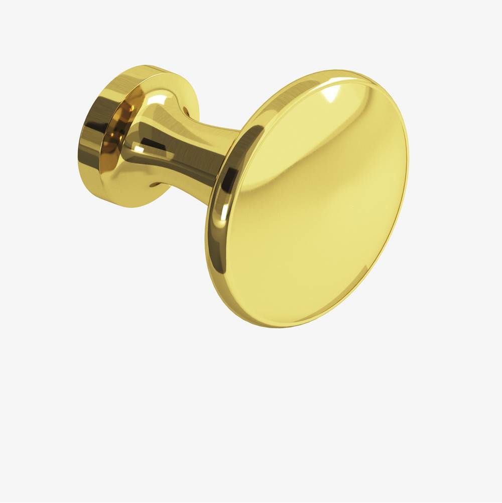 Colonial Bronze - 1.375'' diameter Round Cabinet Knob, Back-to-Back Shower Door Knob Kit hand finished in French Gold - French Gold