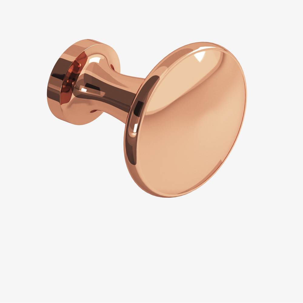 Colonial Bronze - 1.0625'' diameter Round Cabinet Knob hand finished in Polished Copper - Polished Copper