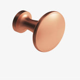 Colonial Bronze - 1.375'' diameter Round Cabinet Knob, Back-to-Back Shower Door Knob Kit hand finished in Matte Satin Copper - Matte Satin Copper