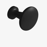 Colonial Bronze - 1.375'' diameter Round Cabinet Knob, Back-to-Back Shower Door Knob Kit hand finished in Matte Satin Black - Matte Satin Black