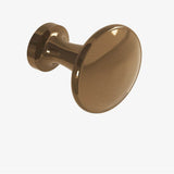 Colonial Bronze - 1.375'' diameter Round Cabinet Knob, Back-to-Back Shower Door Knob Kit hand finished in Light Statuary Bronze - Light Statuary Bronze