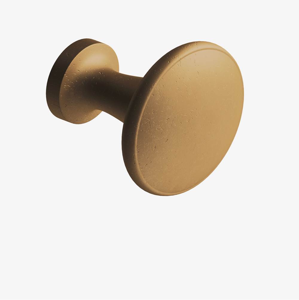 Colonial Bronze - 1.0625'' diameter Round Cabinet Knob hand finished in Distressed Light Statuary Bronze - Distressed Light Statuary Bronze