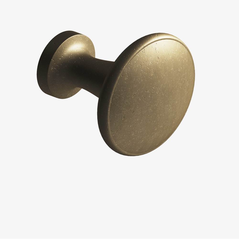 Colonial Bronze - 1.0625'' diameter Round Cabinet Knob hand finished in Distressed Oil Rubbed Bronze - Distressed Oil Rubbed Bronze