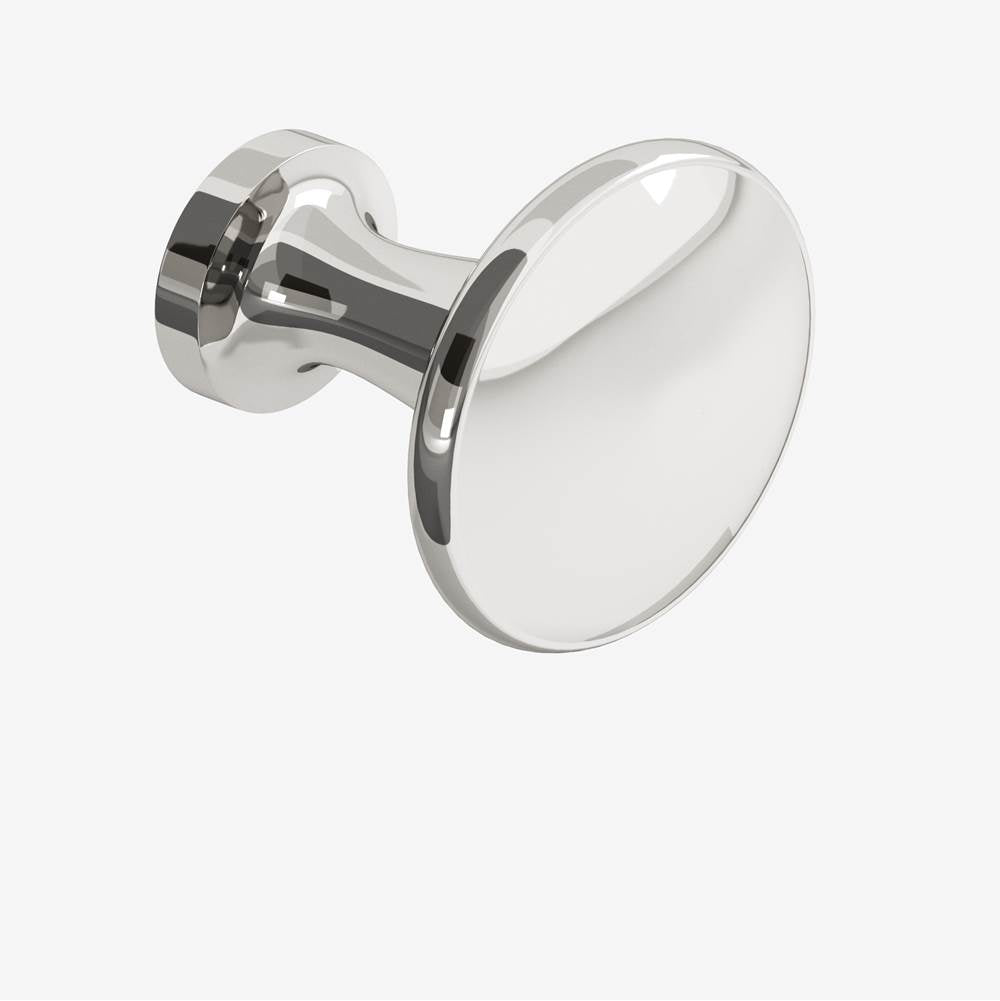 Colonial Bronze - 1.0625'' diameter Round Cabinet Knob hand finished in Polished Nickel - Polished Nickel