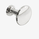 Colonial Bronze - 1.0625'' diameter Round Cabinet Knob hand finished in Polished Nickel - Polished Nickel