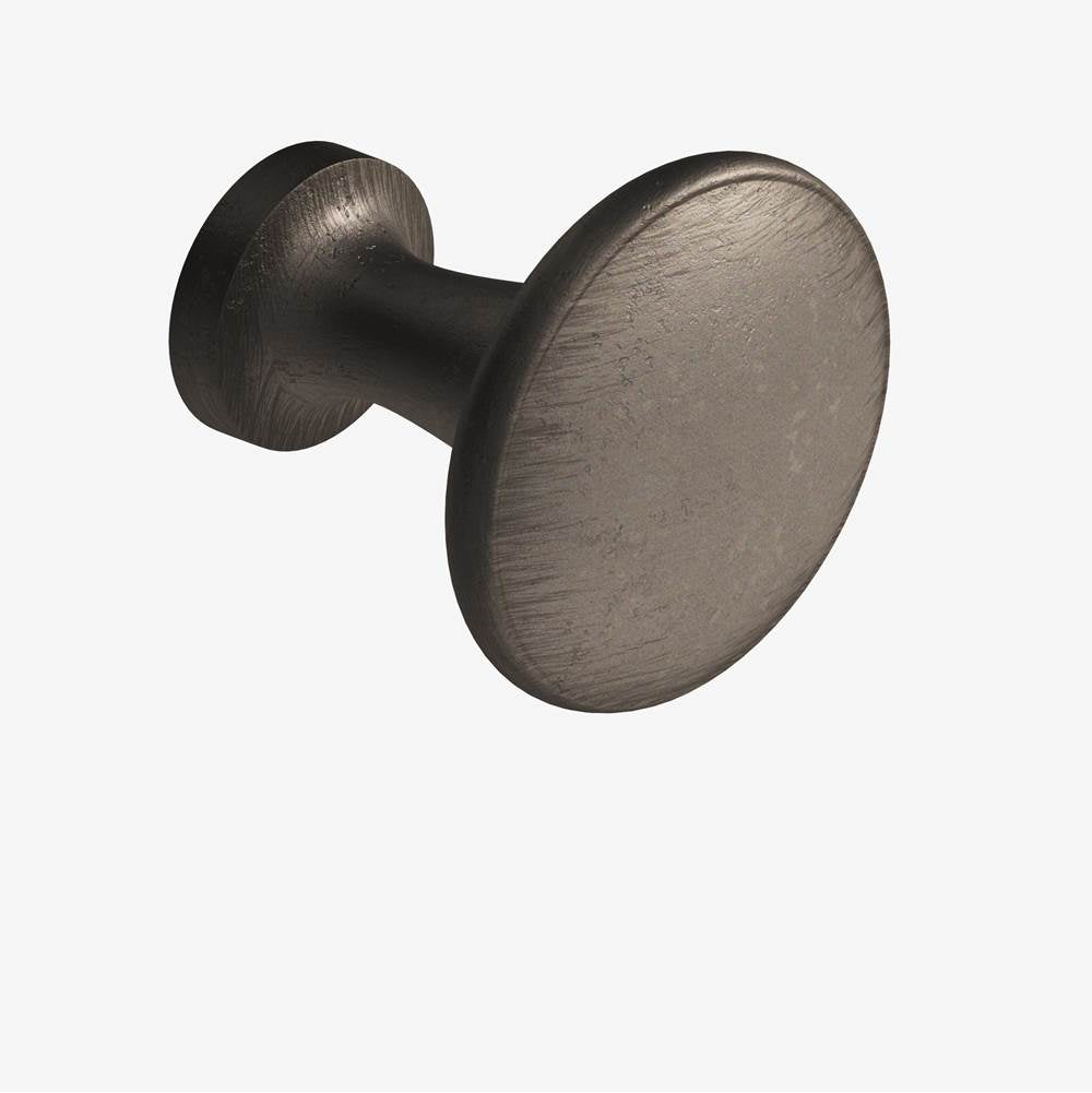 Colonial Bronze - 1.0625'' diameter Round Cabinet Knob hand finished in Distressed Pewter - Distressed Pewter
