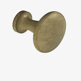 Colonial Bronze - 1.0625'' diameter Round Cabinet Knob hand finished in Distressed Antique Brass - Distressed Antique Brass