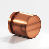 Colonial Bronze - 1'' diameter Round, grooved and striped Cabinet Knob hand finished in Antique Copper and Antique Copper - Antique Copper,Antique Copper