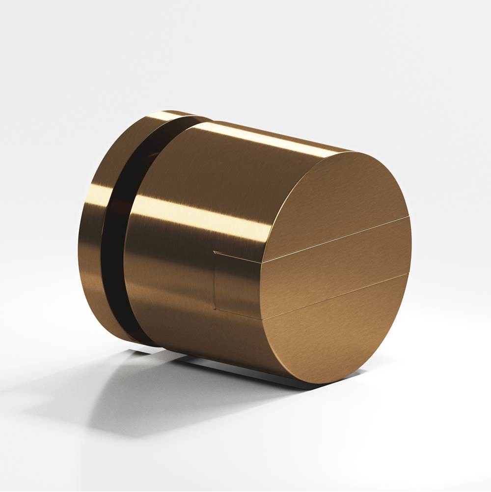 Colonial Bronze - 1'' diameter Round, grooved and striped Cabinet Knob hand finished in Light Statuary Bronze and Light Statuary Bronze - Light Statuary Bronze,Light Statuary Bronze