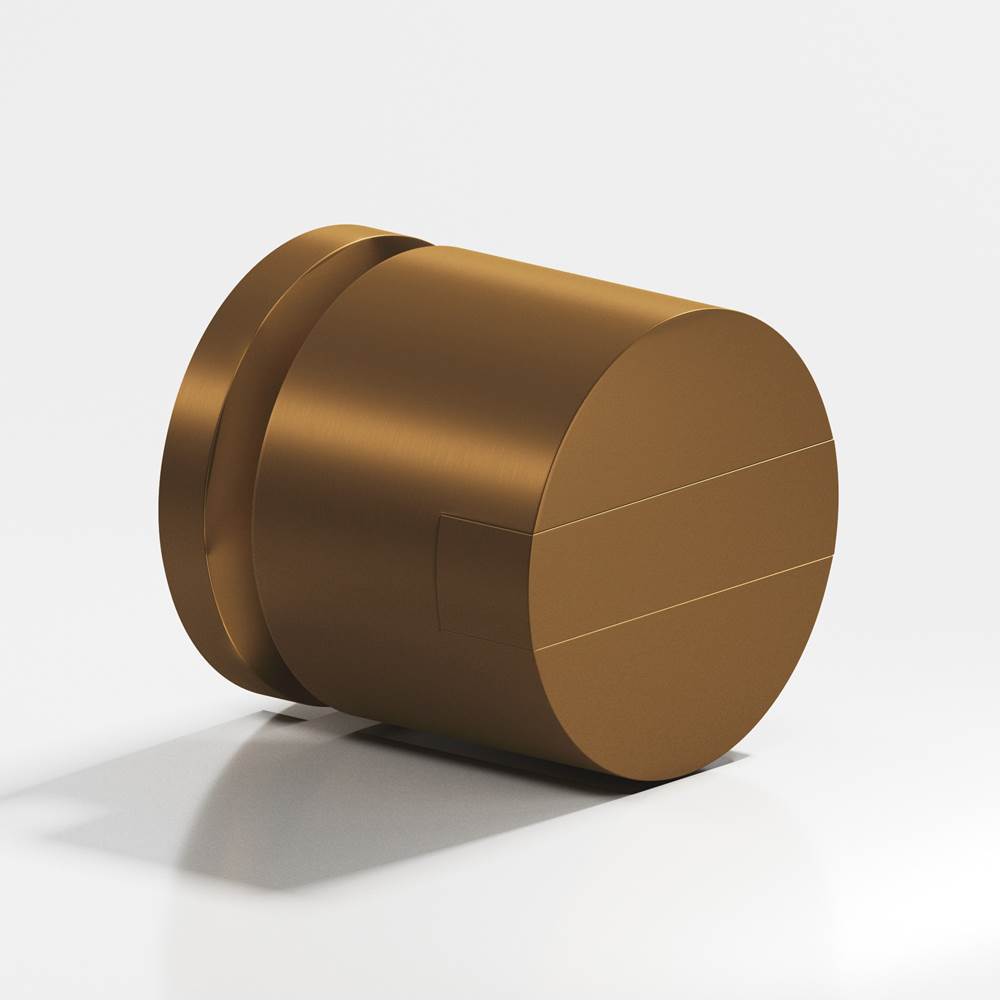 Colonial Bronze - 1'' diameter Round, grooved and striped Cabinet Knob hand finished in Matte Light Statuary Bronze and Matte Light Statuary Bronze - Matte Light Statuary Bronze,Matte Light Statuary Bronze