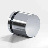 Colonial Bronze - 1'' diameter Round, grooved and striped Cabinet Knob hand finished in Polished Chrome and Polished Chrome - Polished Chrome,Polished Chrome