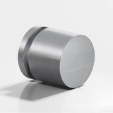 Colonial Bronze - 1.25'' diameter Round, grooved and striped Cabinet Knob, Back-to-Back Shower Door Knob Kit hand finished in Matte Satin Chrome and Matte Satin Chrome - Matte Satin Chrome,Matte Satin Chrome