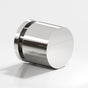 Colonial Bronze - 1'' diameter Round, grooved and striped Cabinet Knob hand finished in Polished Nickel and Polished Nickel - Polished Nickel,Polished Nickel