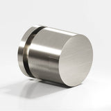Colonial Bronze - 1'' diameter Round, grooved and striped Cabinet Knob hand finished in Satin Nickel and Satin Nickel - Satin Nickel,Satin Nickel