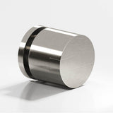 Colonial Bronze - 1'' diameter Round, grooved and striped Cabinet Knob hand finished in Nickel Stainless and Nickel Stainless - Nickel Stainless,Nickel Stainless