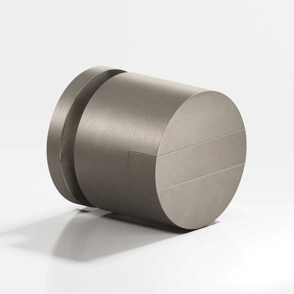 Colonial Bronze - 1'' diameter Round, grooved and striped Cabinet Knob hand finished in Matte Pewter and Matte Pewter - Matte Pewter,Matte Pewter