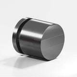 Colonial Bronze - 1'' diameter Round, grooved and striped Cabinet Knob hand finished in Graphite and Graphite - Graphite,Graphite
