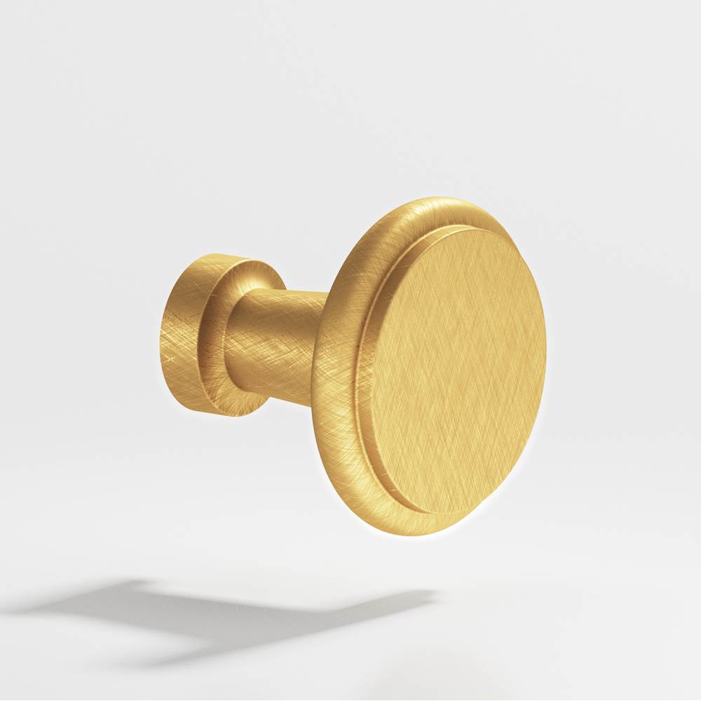 Colonial Bronze - 1.0625'' diameter Round Cabinet Knob hand finished in Weathered Brass - Weathered Brass