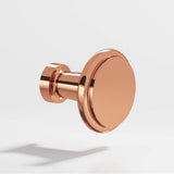 Colonial Bronze - 1.0625'' diameter Round Cabinet Knob hand finished in Polished Copper - Polished Copper