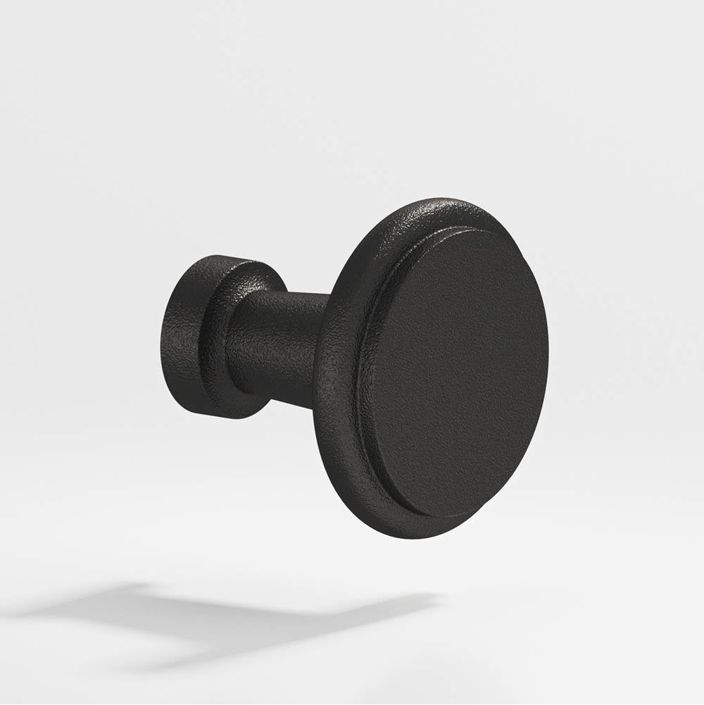 Colonial Bronze - 1.0625'' diameter Round Cabinet Knob hand finished in Frost Black - Frost Black