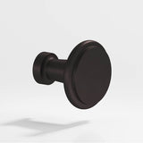 Colonial Bronze - 1.0625'' diameter Round Cabinet Knob hand finished in Matte Dark Statuary Bronze - Matte Dark Statuary Bronze