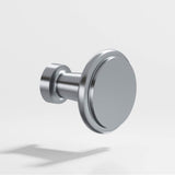 Colonial Bronze - 1.0625'' diameter Round Cabinet Knob hand finished in Satin Chrome - Satin Chrome